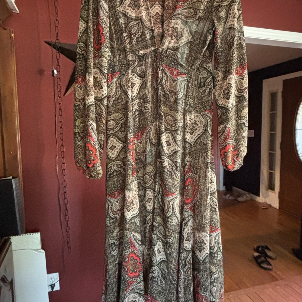 Paisley Long Sleeve Dress